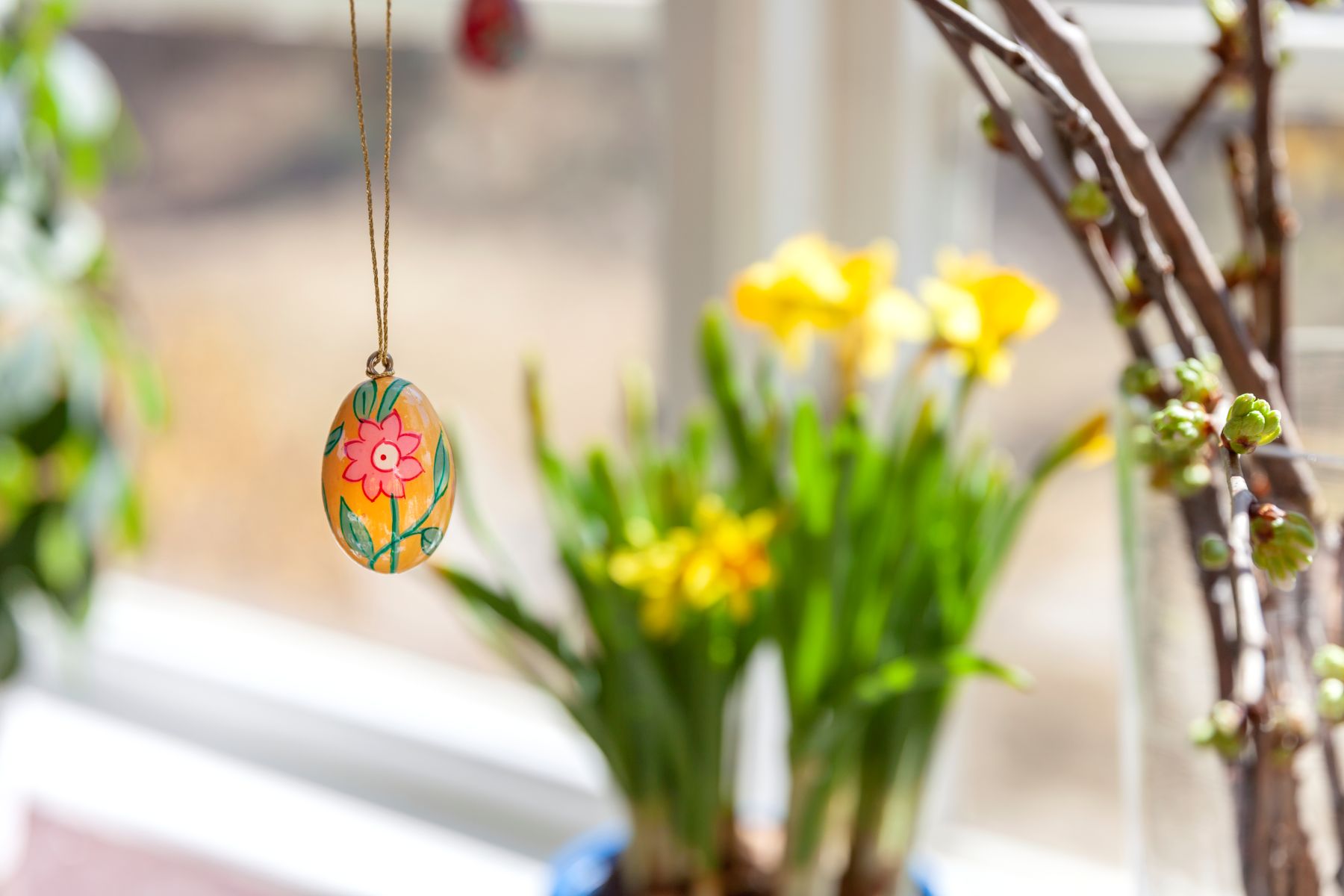 Påskpynt i påskris